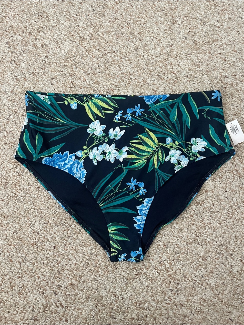 High-Waist Floral Bikini Bottoms